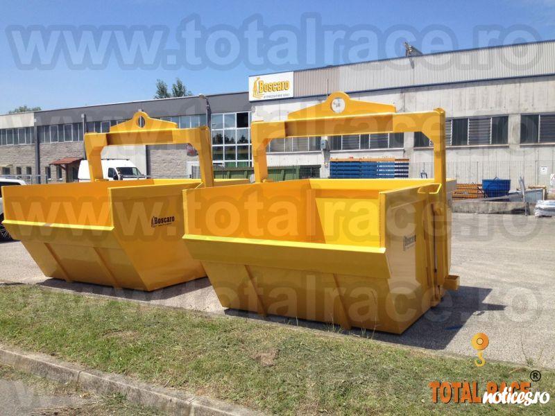 Total Race comercializeaza haba metalica, bena basculabila, haba metalica, bene macara autodescarcare, bene pentru macarale cu diferite dimensiuni, bene cu autodescarcare, capacitate de incarcare de la 200 litri pana la 8000 litri, bene cu autodescarcare 