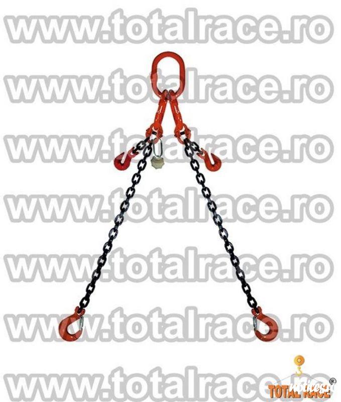Total Race comercializeaza cu livrare din stoc dispozitive ridicare lanturi 2 brate cu carlige cu prindere direct pe lant si siguranta , dispozitiv de lant cu 2 brate cu carlige cu autoblocare, sistem de ridicare din lant cu 2 brate cu carlige cu ochi si 