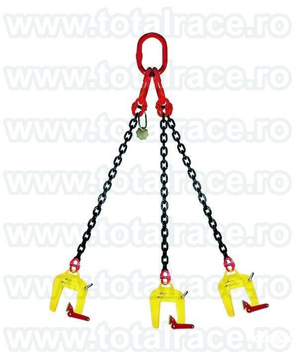 Total Race comercializeaza din stoc dispozitive din lant cu clesti, clesti  de ridicare pentru tuburi de beton, dispozitive de lant cu clesti deschidere 40 mm – 140 mm ,deschidere 40 - 120 mm,  dispozitive de lant cu clesti deschidere 60 mm – 120 mm ,