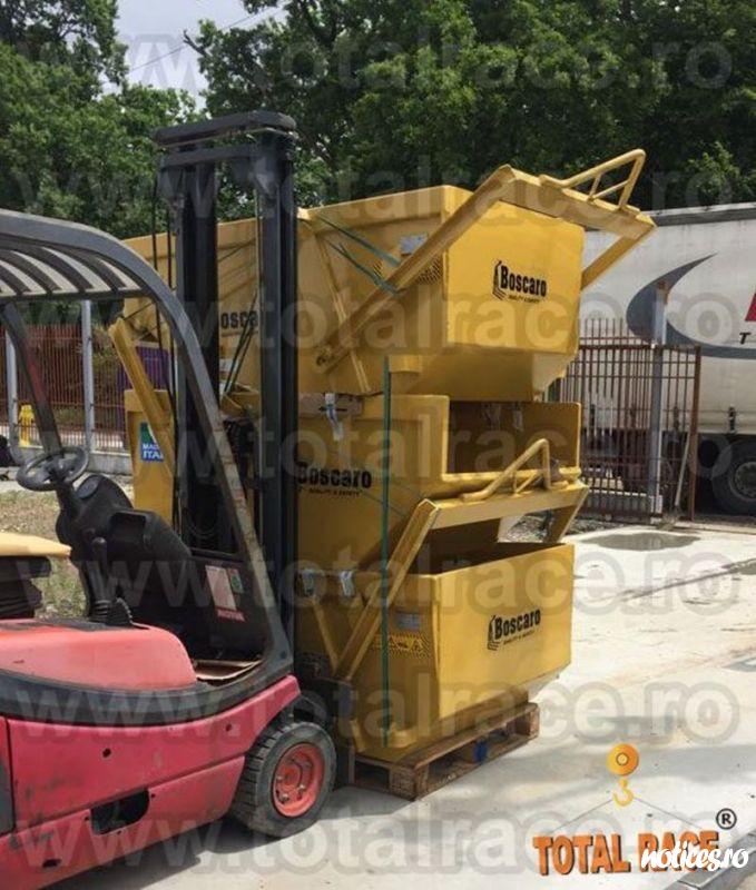 Total Race comercializeaza haba metalica, bena basculabila, haba metalica, bene macara autodescarcare, bene pentru macarale cu diferite dimensiuni, bene cu autodescarcare, capacitate de incarcare de la 200 litri pana la 8000 litri, bene cu autodescarcare 