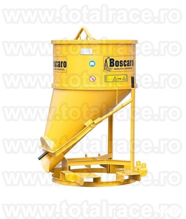 Total Race comercializeaza bena beton stivuitor, bene de beton pentru stivuitor diverse modele, bena cu descarcare centrala si furtun inclus, bena  santier stivuitor cu deschidere inchidere automata cu funie, arc si levier, bena cu furtun de cauciuc inclu