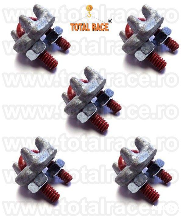 Total Race Romania livreaza din stoc clipsuri (bride) tip G450, bride cablu forjate model G450 productie Crosby, bride cablu otel, bride zincate pentru sufe cabluri cu diametru 3 mm la 90 mm , bride metalice de strangere sufe cablu , bride fixare cablu , 