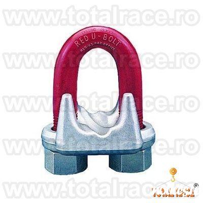 Total Race Romania livreaza din stoc clipsuri (bride) tip G450, bride cablu forjate model G450 productie Crosby, bride cablu otel, bride zincate pentru sufe cabluri cu diametru 3 mm la 90 mm , bride metalice de strangere sufe cablu , bride fixare cablu , 