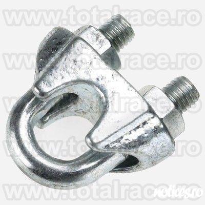 Total Race Romania comercializeaza bride cablu turnate DIN741, bride cablu otel, bride zincate pentru sufe cabluri cu diametru 3 mm la 40 mm , bride metalice de strangere sufe cablu , bride fixare cablu , brida zincata pentru cabluri cu diametru de la  Ø