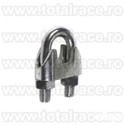 Total Race Romania comercializeaza bride cablu turnate DIN741, bride cablu otel, bride zincate pentru cabluri cu diametru 3 mm la 40 mm , bride metalice de strangere cablu , bride fixare cablu , brida zincata pentru cabluri cu diametru de la  Ø3 la  Ø40