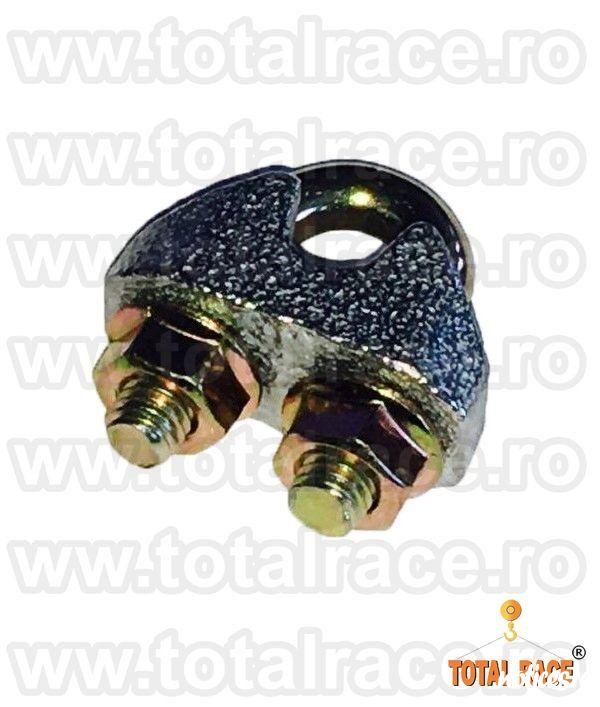 Total Race Romania va ofera din stoc bride-cleme electrogalvanizate de prindere cablu, din otel zincat pentru cablu otel , clipsuri (bride) tip EN 13411-5 Tip A ( fost DIN 1142 ), bride zincate cablu tractiune, accesorii cablu tractiune, gama completa bri