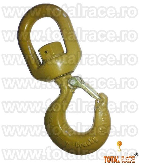 Total Race Romania comercializeaza cu livrare din stoc Bucuresti carlige rotative cu siguranta , carlige macarale , carlig rotativ de ridicat sarcini la inaltime , carlige ridicare capacitati mari , carlige macara cu siguranta capacitate de ridicare intre