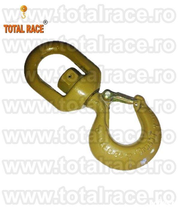 Total Race Romania comercializeaza cu livrare din stoc Bucuresti carlige rotative cu siguranta , carlige macarale , carlig rotativ de ridicat sarcini la inaltime , carlige ridicare capacitati mari , carlige macara cu siguranta capacitate de ridicare intre