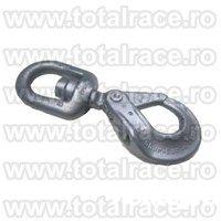 echipamente de ridicare carlige rotative autoblocare , carlig rotativ cu autoblocare , carlig rotativ cu autoblocare capacitati mari , carlige rotative autoblocare diverse capacitati de la 1 tona la 18 tone, carlige rotative cu siguranta grad 80 , carlige