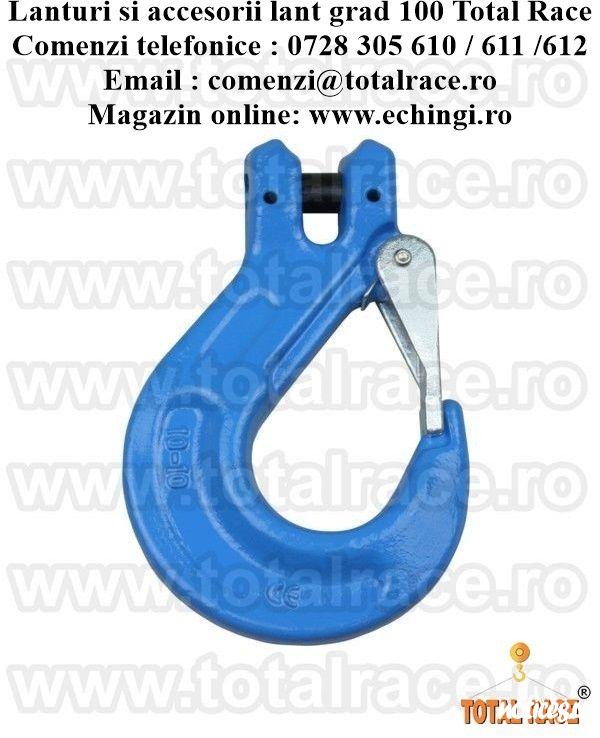 Total Race Romania comercializeaza cu livrare din stoc Bucuresti inel principal simplu grad 100 pentru dispozitive lant cu 1-2 brate , inel principal dublu pentru dispozitive lant grad 100 cu 3-4 brate,carlige clevis cu siguranta grad 100 , carlige clevis