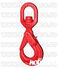 echipamente de ridicare carlige rotative autoblocare , carlig rotativ cu autoblocare , carlig rotativ cu autoblocare capacitati mari , carlige rotative autoblocare diverse capacitati de la 1 tona la 18 tone, carlige rotative cu siguranta grad 80 , carlige