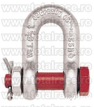 Total Race Romania va ofera :gambeti tip lira / drept marca Crosby®, chei tachelaj dreapte  cu bolt filetat, gambeti tip lira , shackles Crosby® ce au capacitati cuprinse intre 0.5 Tone si 55 Tone . Au factor de siguranta: MBL = 6 x WLL (Sarcina maxima 