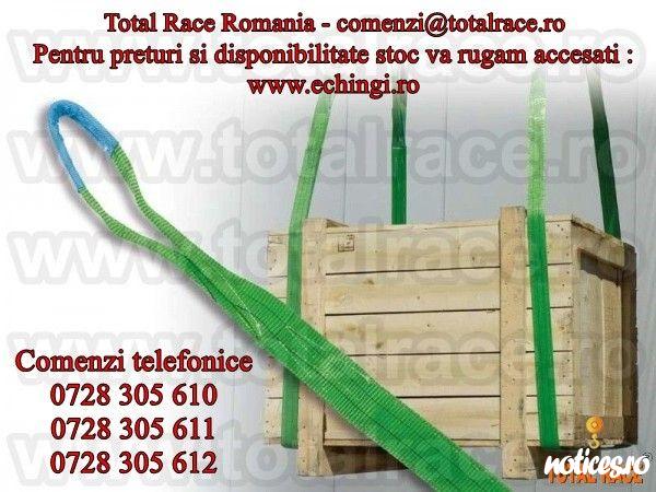 Total Race Romania comercializeaza : chingi textile de ridicare cu urechi , chingi textile circulare , chingi circulare negre pentru scene , chingi de ridicare pentru butoaie , chingi/ sufe textile de ridicare de diverse tonaje si lungimi, uzual in stoc B