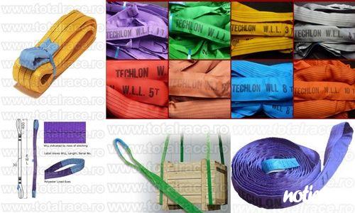 Total Race Romania comercializeaza : chingi textile de ridicare cu urechi , chingi textile circulare , chingi circulare negre pentru scene , chingi de ridicare pentru butoaie , chingi/ sufe textile de ridicare de diverse tonaje si lungimi, uzual in stoc B