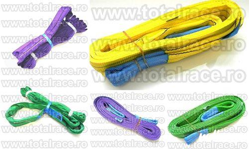Total Race cu sediul in Bucuresti comercializeaza chingi de ridicare, chingi textile din poliester, chingi cu urechi,chingi plate, chingi rotunde, chingi circulare, chingi productie olanda,sufe textile de ridicare, sufe macara, sufe poliester, chingi anco