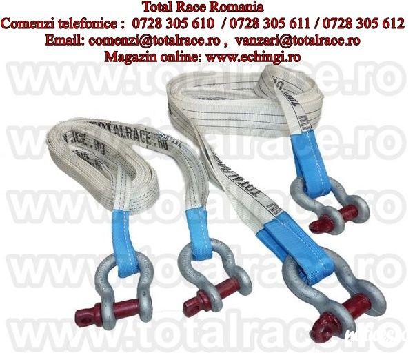 Total Race Romania comercializeaza chingi tractare / remorcare / recuperare / troliere de MBL 10 tone cu lungime de  4 metri , alte lungimi la cerere,  culoare ecru , latime de banda  90  mm, sufe remorcare textile din poliester fabricate in 2 straturi cu