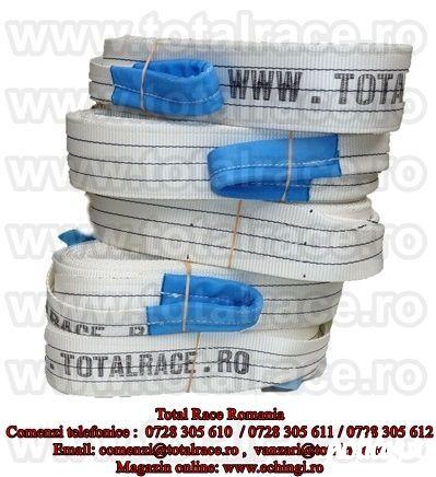 Total Race  Romania comercializeaza chingi / sufe de tractare , chingi / sufe de remorcare textile din poliester fabricate in 2 straturi cu protectii pe urechi productie Olanda.  Sufe textile speciale folosite la tractare sau troliere ( se prind de copac 