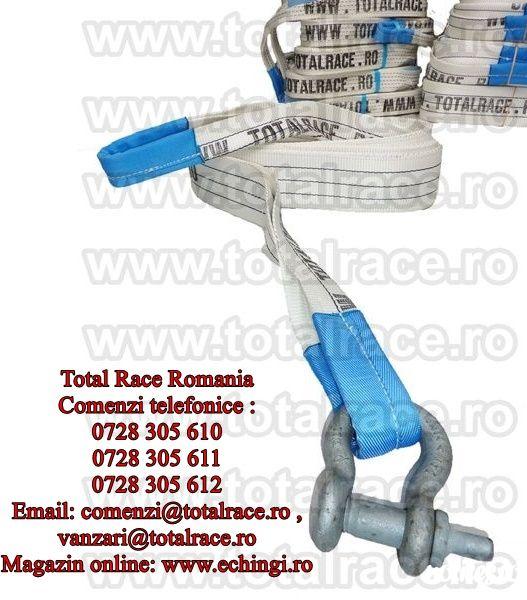 Total Race  Romania comercializeaza chingi / sufe de tractare , chingi / sufe de remorcare textile din poliester fabricate in 2 straturi cu protectii pe urechi productie Olanda.  Sufe textile speciale folosite la tractare sau troliere ( se prind de copac 