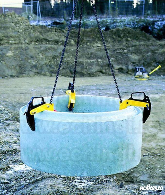 Total Race comercializeaza cu livrare imediata din stoc Bucuresti : clesti de ridicare pentru tuburi beton, clesti pentru tuburi beton, sisteme din lant cu clesti pentru ridicarea verticala a tuburilor de beton , dispozitive cu 3 brate de lant si clesti ;