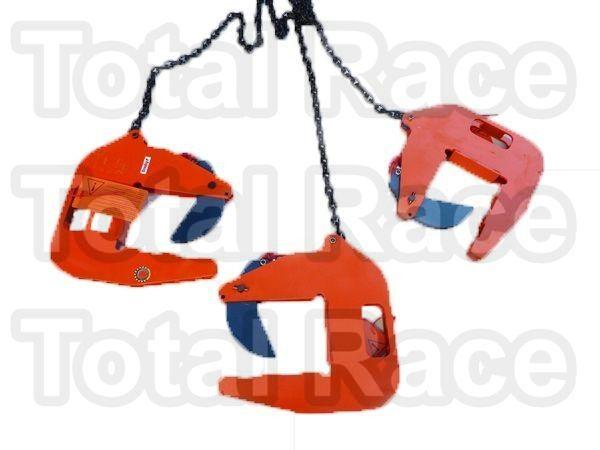 Total Race comercializeaza dispozitive din lant cu clesti pentru ridicarea verticala a tuburilor de beton,dispozitive cu 3 brate de lant si clesti model IPCC deschidere falci 40-140 mm,  productie Crosby Interproduct Olanda,  dispozitive de lant cu clesti