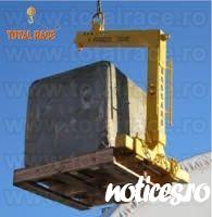 Total Race Romania comercializeaza cu livrare din stoc Bucuresti  furca paleti  model MBA, model MBRA, furca macara model MBRA-E cu arc si protectie,  furci de macara pentru transport si manevrat paleti de caramida, bca  , furca de macara cu reglarea cent