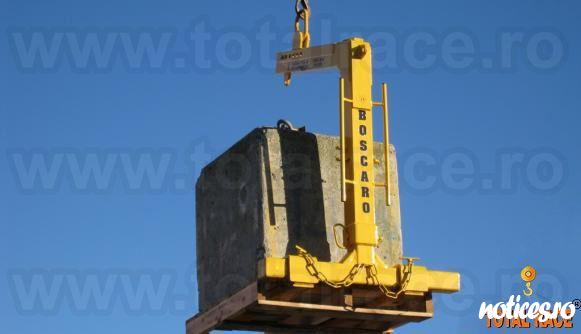 Total Race Romania comercializeaza din stoc dispozitive de ridicare cu furci de macara pentru transport si manevrat paleti de caramida, bca, dispozitive de ridicare cu  furci de macara cu lungime lame 1000 mm, dispozitive de ridicare cu  furci de macara c