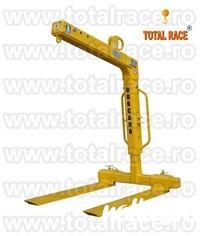 Total Race Romania livreaza din stoc Bucuresti dispozitive de ridicare cu furci de macara pentru transport si manevrat paleti de caramida, bca ,  dispozitive de ridicare cu  furci de macara cu lungime lame 1000 mm, dispozitive de ridicare cu  furci de mac