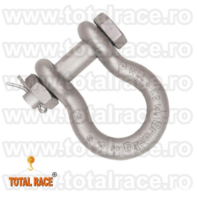 Total Race comercializeaza : chei  de tachelaj model G 2130A - GRAD 80 tip omega marca Crosby, cheie tachelaj cu bolt, piulita si stift de blocare , chei tachelaj capacitate intre 2 si 17 tone . Cheile de tachelaj sunt in conformitate cu EN 13889:2003 si 