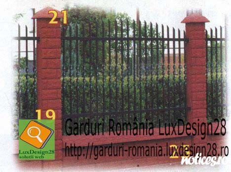 gard beton si fier forjat - culoarea visinie