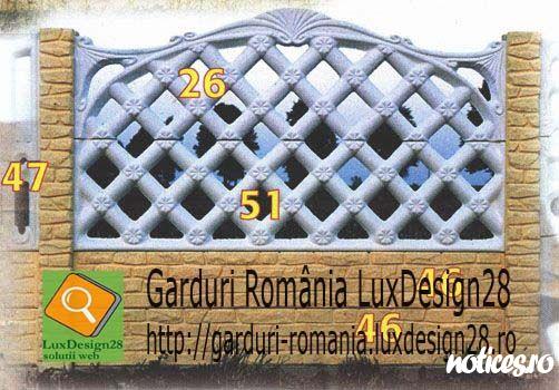 gard beton ornamental culoarea galbena
