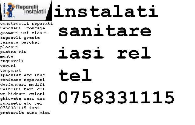 instalator  sanitare iasi