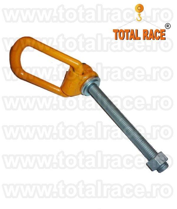 Total Race Romania comercializeaza inele flexibile ridicare cu tija lunga si piulita , ocheti ridicare cu dimensiuni tija intre 76 – 295 mm, puncte prindere cu fixare prin insurubare cu tija lunga si piulita, inele ridicare rotative cu articulatie M8-M4