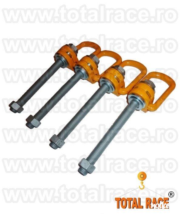 Total Race livreaza din stoc ocheti ridicare rotativi  tija lunga pentru matrite , surub rotativ tija lunga si piulita M8–M48 capacitati intre 0,3-20 tone  , inel surub rotativ tija lunga M8–M48 dimensiuni tija intre 76-295 mm, punct ridicare tija lun