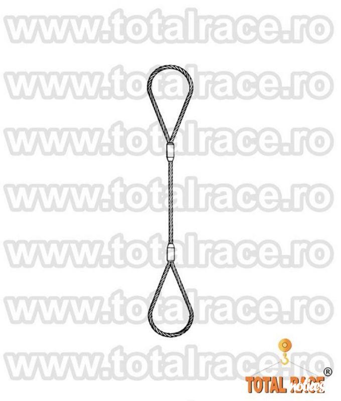 Total Race livreaza din stoc sufe metalice cu manson talurit productie Olanda , cabluri de ridicare , sufe ridicare metalice  , dispozitive cablu ridicare cu mansoane , wire rope slings , cabluri otel macara , cabluri macara cu masoane talurite , sufe rid