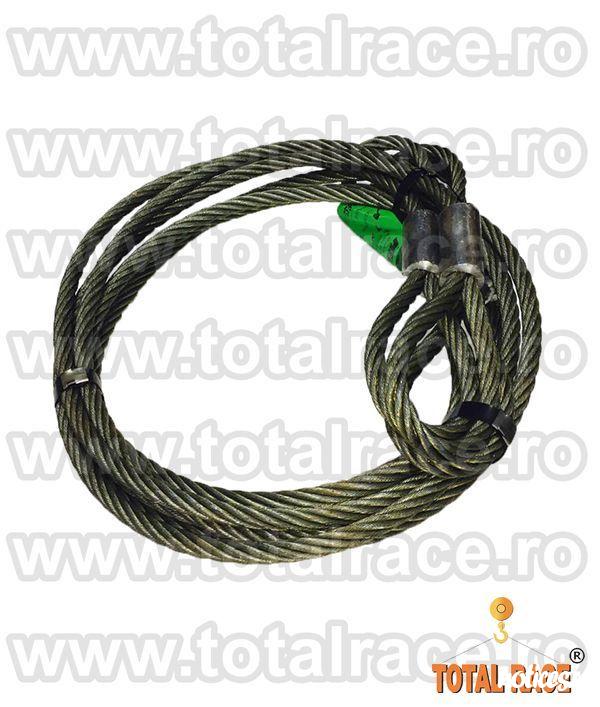 Total Race comercializeaza cu livrare din stoc cablu ridicare constructie constructie 6x36ws+stk inima metalica , sufe ridicare cabluri otel productie Olanda , sisteme ridicare cablu , cablu ridicare cu bucle pentru macara , cabluri legare cu mansoane pre
