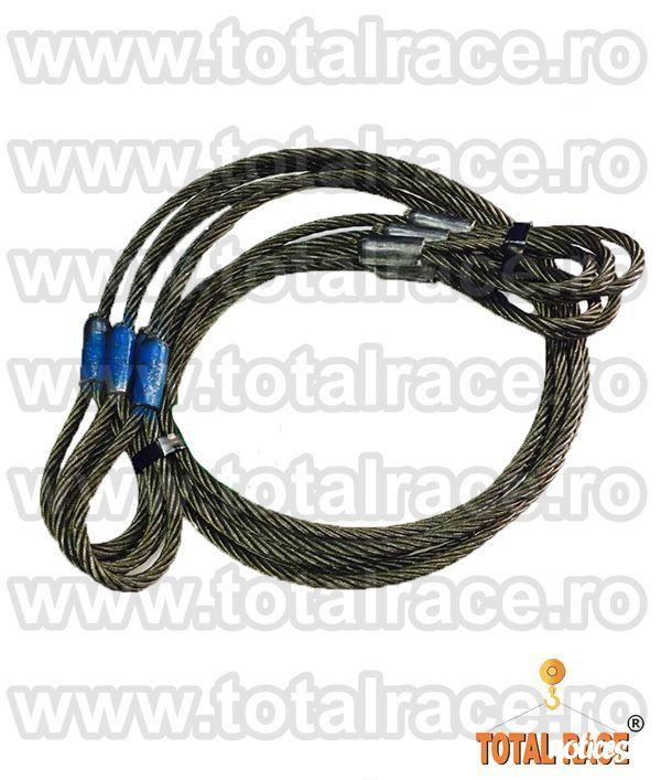 Total Race livreaza din stoc sufe metalice cu manson talurit productie Olanda , cabluri de ridicare , sufe ridicare metalice  , dispozitive cablu ridicare cu mansoane , wire rope slings , cabluri otel macara , cabluri macara cu masoane talurite , sufe rid