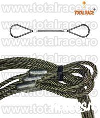 Total Race livreaza din stoc sufe metalice cu manson talurit productie Olanda , cabluri de ridicare , sufe ridicare metalice  , dispozitive cablu ridicare cu mansoane , wire rope slings , cabluri otel macara , cabluri macara cu masoane talurite , sufe rid