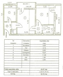 Apartament 2 camere Iasi - Tatarasi - str. Vasile Lupu