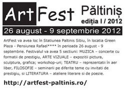 ArtFest Paltinis, concerte in aer liber, 26 august - 09 septembrie 2012