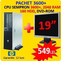 HP DC5750 3600+, 2048 RAM, 160 HDD, DVD + LCD 19 inch