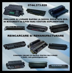 Incarcare cartuse toner toata gama in max.2 ore- 0744373828