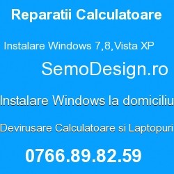 Instalare windows XP Vista 7 0766898259 Oferta Speciala decembrie 2012