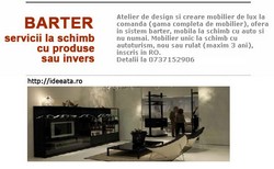 Mobila la schimb cu auto in sistem Barter - mobila la comanda de lux