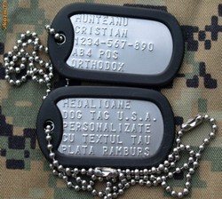 Placute de identificare armata s.u.a. - Dog  Tag