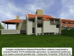 Spatiu comercial 450 mp (pretabil club - restaurant) de vanzare. Complex rezidential in Predeal