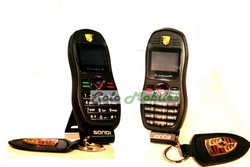 Telefon breloc porsche in forma de alarma auto