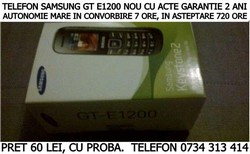 Telefon Samsung GT E1200 nou cu acte garantie 2ani