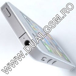 VAND IPHONE 4S ALB DUAL SIM REPLICA CU ECRAN HD CAPACITIV SI WIRELESS