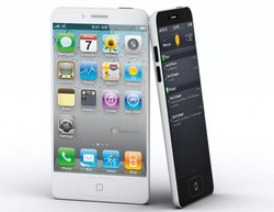VAND IPHONE 5 ALB REPLICA DUAL SIM CU ECRAN HD CAPACITIV SI INTERNET WIRELESS