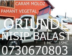 VAND NISIP BALAST PIETRIS MARGARITAR TRANSPORT MOLOZ 